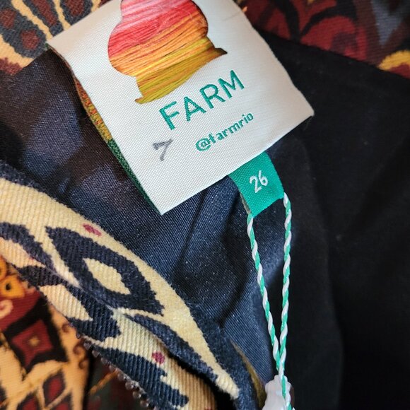 Farm Rio Black Hearts Ikat Mini Skirt - Picture 12 of 13